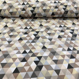 Cream, beige and grey triangles