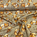 Puppies on a beige background