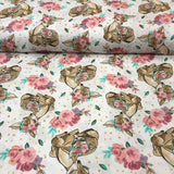 Sleeping deer on a white background