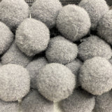 POM POM bumbiņu lenta - pelēka