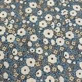 Retro ziedi zilos toņos, 220 cm