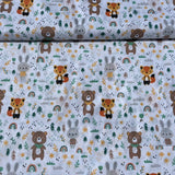 Stylized animals, rainbows, plants