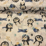 Pingvīns pilots zilos toņos