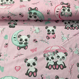 Pandas, pink base