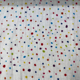 Raibi punktiņi, balts pamats