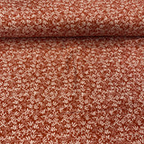 Retro flowers, clay brown base