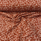 Retro flowers, clay brown base