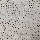 Dark purple dots, white background