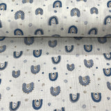 Decorative rainbows, smoky blue tone