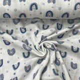 Decorative rainbows, smoky blue tone