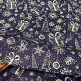 Stilizēta apdruka - dāvaniņas uz zila pamata